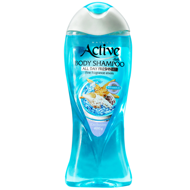 شامپو بدن شفاف اکتیو آبی