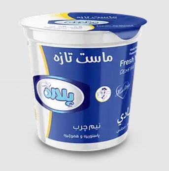 ماست لیوانی پلاره نیم چرب