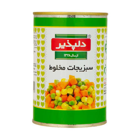 کنسرو سبزیجات مخلوط 420 گ دلپذیر